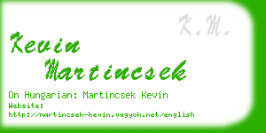 kevin martincsek business card